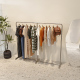 店衣服落地架子陈列 架女装 不锈钢服装 店展示架落地挂衣架中岛服装