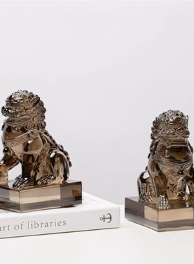 新中式国潮招财麒麟店铺开业装饰品办公室玄关中国风狮子桌面摆件