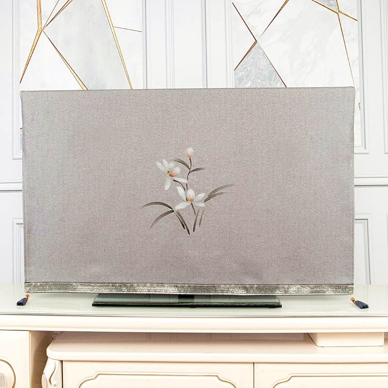 2023新款电视机防尘罩套全包中式65寸75寸85高端液晶屏幕保护盖布