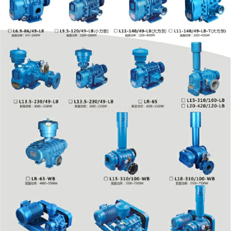 森森 小力泵L9.5鱼塘 活鲜鱼池车用罗茨鼓风机机头 增氧机曝气泵