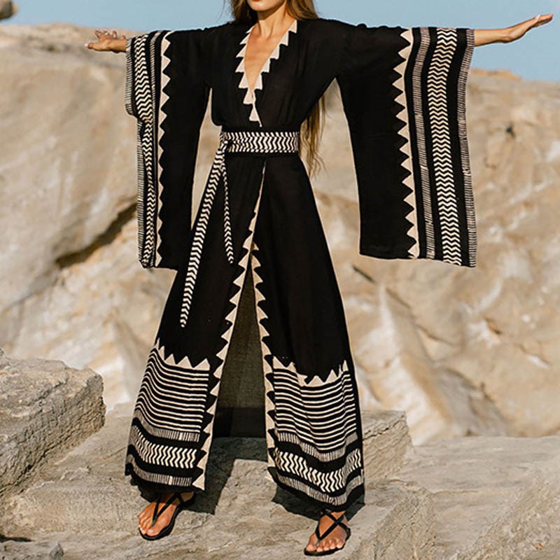 2025新款显瘦开衫薄款外套披肩海边度假沙滩防晒衣女中长款夏外搭