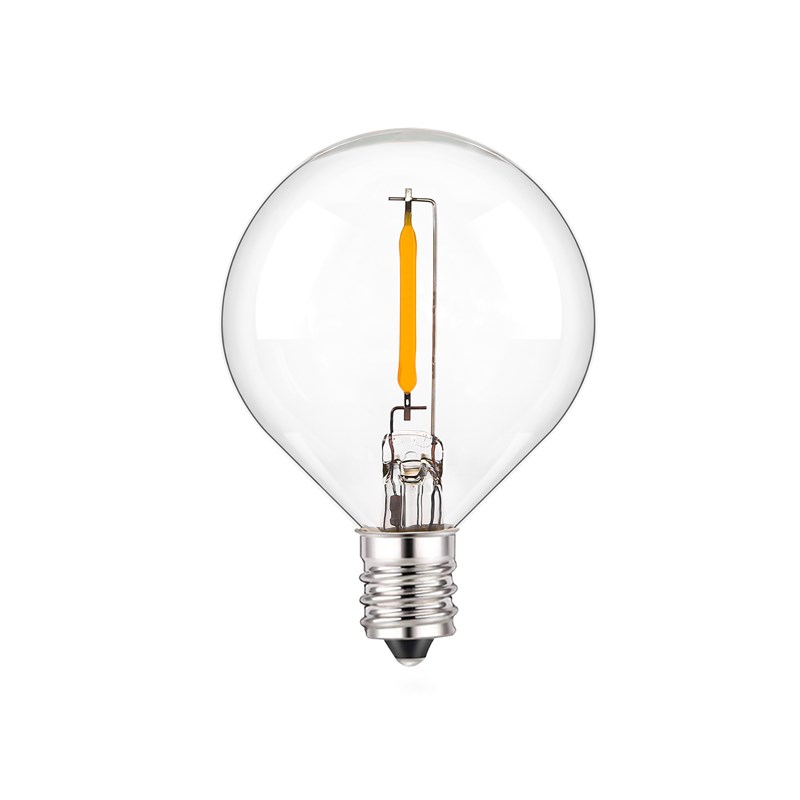 复古G40灯泡E12小螺口灯串灯泡25个装110V/220V玻璃LED装饰光源