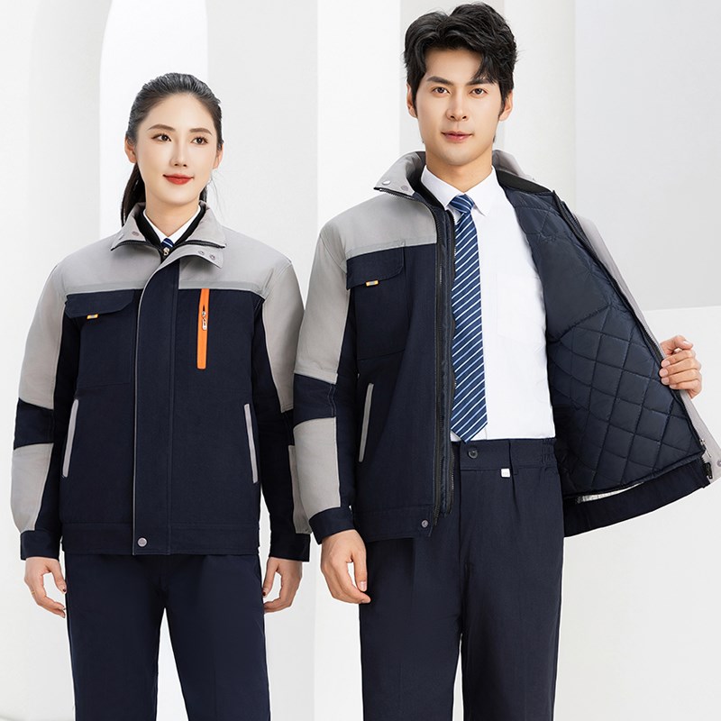 冬季工作服套装纯棉衣袄加厚保暖耐磨工人厂地上衣劳保服工装定制