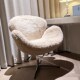 法式 主卧室梳妆台化妆凳靠背轻奢高级感可旋转单人沙发天鹅椅子