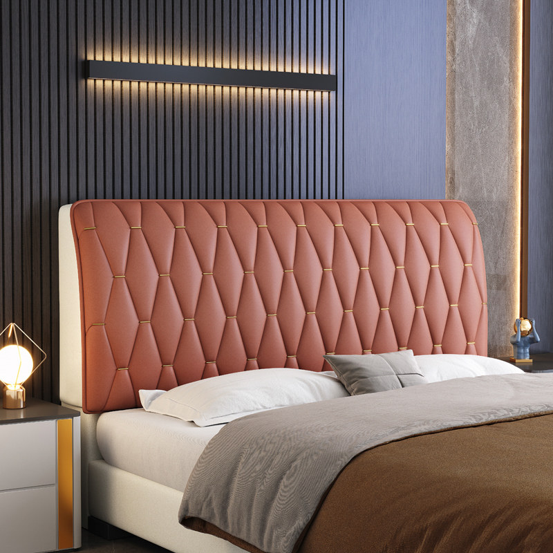 【科技布床头罩】全包床头防尘罩实木皮床靠背罩1.8米1.5米保护罩,居家布艺,床头罩,淘宝优惠券,粉丝福利购,淘宝优惠卷