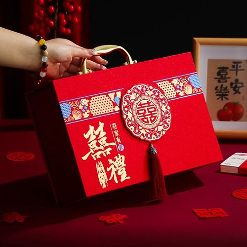 礼金箱结婚订婚彩礼钱盒子聘礼提亲红包现金礼盒高档定亲婚礼10万