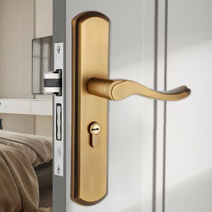 梅花可调节静音卧室门锁房门锁卫生间不锈钢门锁通用型锁木门锁