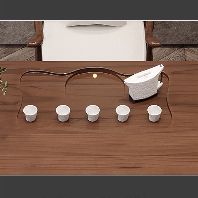 新中式实木茶桌禅意家用原木茶台简约客厅办公室大板泡茶桌椅组合