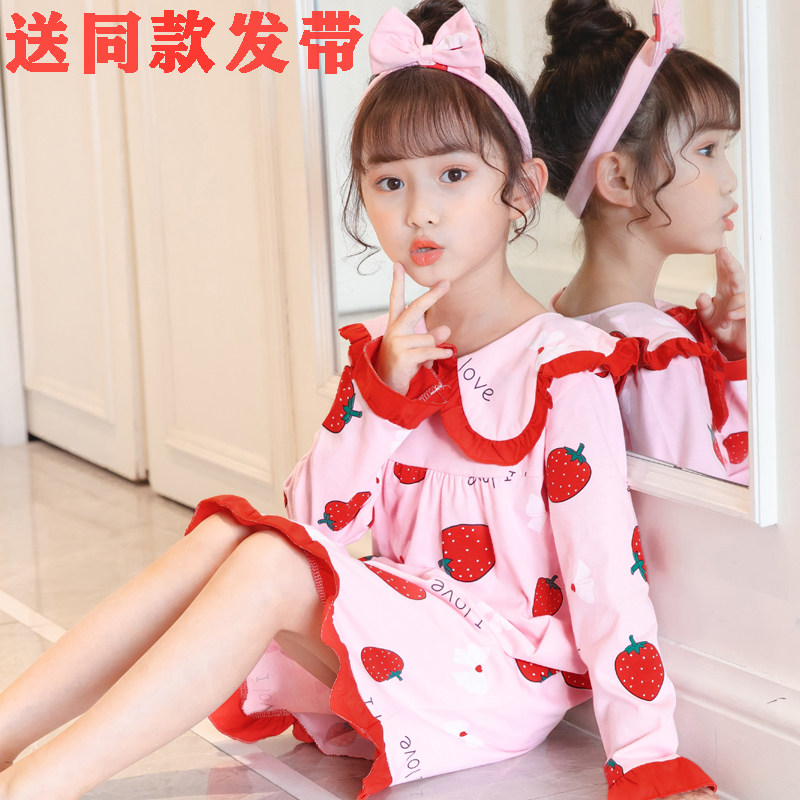 儿童睡裙女童春秋季纯棉薄款长袖亲子中大童小孩公主风睡衣家居服,童装/婴儿装/亲子装,家居裙/睡裙,淘宝优惠券,粉丝福利购,淘宝优惠卷