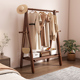 胡桃实木衣架主卧落地式 挂衣架结实耐用全榉木木质多功能晾衣架子
