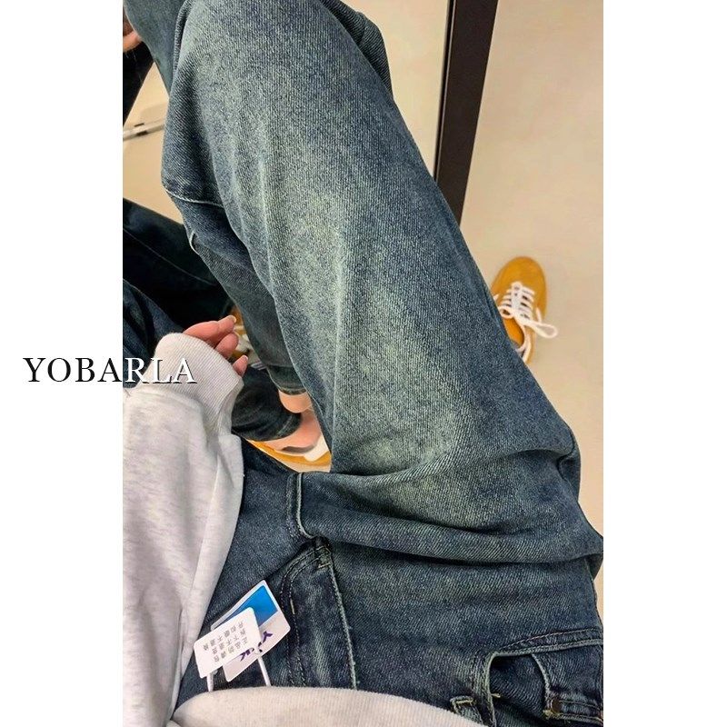 复古直筒牛仔裤女秋冬加绒梨形身材大码胖mm宽松显瘦高腰阔腿裤子,女装/女士精品,牛仔裤,淘宝优惠券,粉丝福利购,淘宝优惠卷