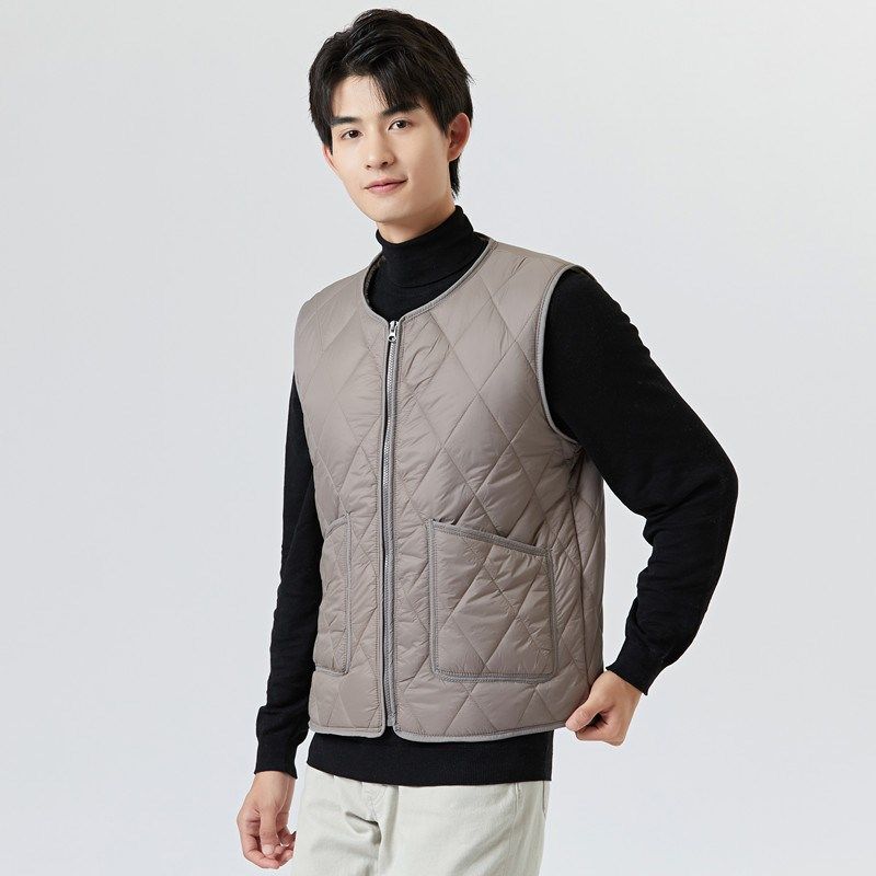 男士新款马甲秋冬加绒保暖背心拉链加厚拉链羊羔绒中老年爸爸内穿,男装,常规马甲,淘宝优惠券,粉丝福利购,淘宝优惠卷