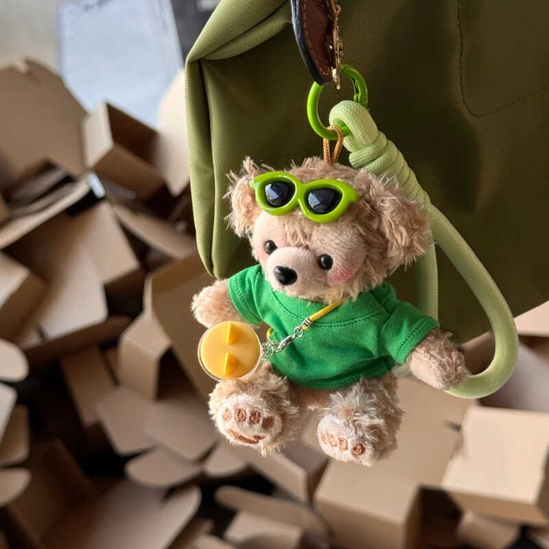 新款达菲熊汽车钥匙扣可爱卡通毛绒玩偶包包挂件女生情侣公仔挂饰