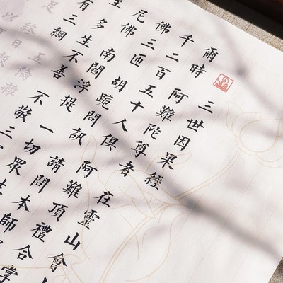 三世因果经全篇毛笔小楷手抄临摹抄经套装成人初学者书法入门