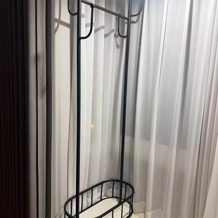 飘窗放衣服神器衣帽架落地卧室家用挂衣架隔夜衣服收纳架置物架子