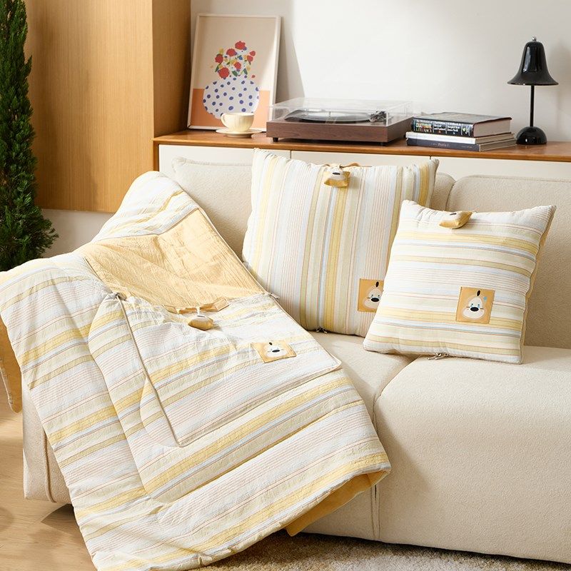 全棉水洗抱枕被子两用办公室午睡学生夏凉被二合一汽车靠垫枕头被,居家布艺,抱枕被,淘宝优惠券,粉丝福利购,淘宝优惠卷