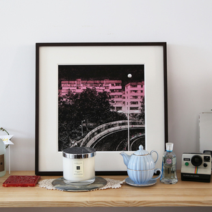 黑鸡翅M裱画框a4洗照片加相框定制版画装裱a3实木字画框挂墙油画