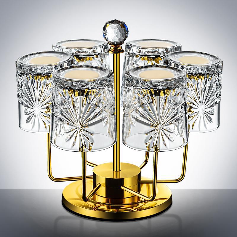 高档威士忌酒杯洋酒杯子高级感家用水晶玻璃高端网红啤酒杯一套装