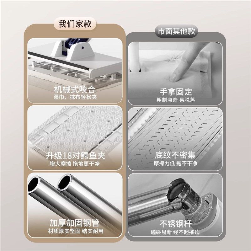 2025洗脸巾小拖把懒人迷你拖把夹布洗面巾二次利用自动换纸地拖,家庭/个人清洁工具,平板拖把,淘宝优惠券,粉丝福利购,淘宝优惠卷