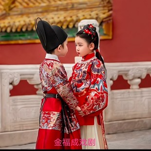 儿童明制乌纱帽翼善冠汉服男童装圆领袍飞鱼服男帽锦衣卫皇帝帽子