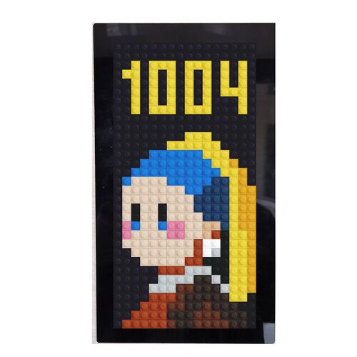 入户门牌积木门牌 带珍珠耳环的少女创意门牌磁吸无痕立体门牌