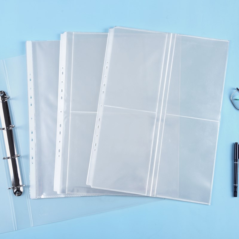 多功能A3文件夹分格插页袋2格4格高清透明a4资料夹明信卡片收纳册