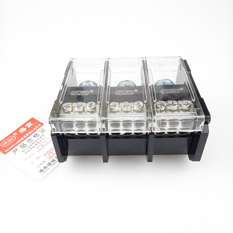 FJ6D-150-03/18 三进十八出接线端子 导轨式三相三线大功率分线器