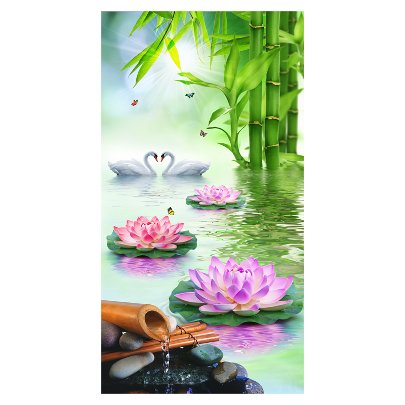 自粘墙贴画壁画3D立体风景画贴纸现代玄关装饰画走廊过道墙纸壁纸图片