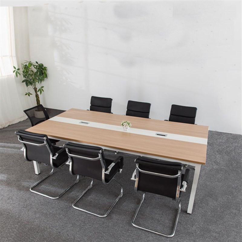 会议桌办公室小型开会桌子大型洽谈桌简约现代长条形办公谈判桌椅