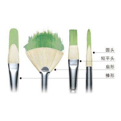 温莎牛顿油画笔装猪鬃毛圆头平头扇形笔丙烯油画美术生专用