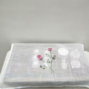 茶具盖布防尘布长方形小盖巾餐具遮尘盖布手绘盖巾