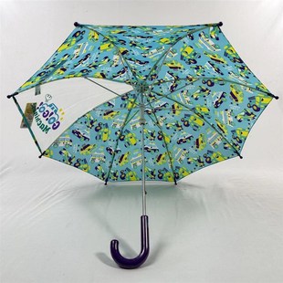 日系小新卡通小汽车风格 超轻防夹手手动晴雨防风儿童长柄伞女
