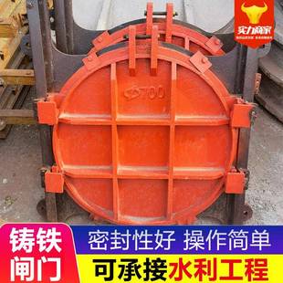 闸板阀双向止水闸阀耐腐蚀拱形闸门 水利铸铁闸门渠道机闸一体式