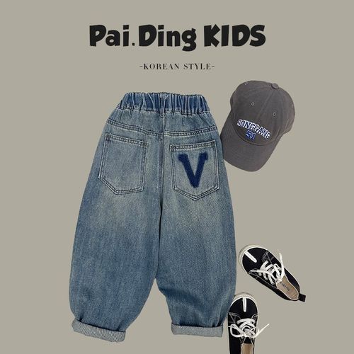 男童牛仔裤春秋2024新款童装儿童裤子秋季长裤男孩中大童宽松童裤