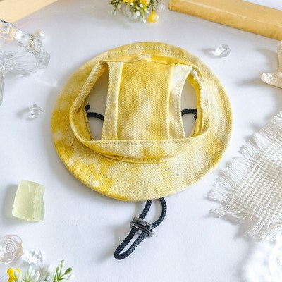 猫咪帽子夏天宠物露耳朵狗狗遮阳帽无毛猫德文布偶小型犬装扮配饰