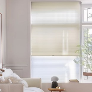 乐屋免打孔日夜蜂巢帘卧室客厅书房电动百叶窗帘隔热遮阳蜂窝帘