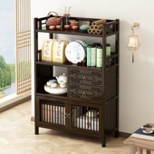 茶架子置物架茶柜茶室茶茶桌边柜茶叶展示柜茶具收纳架中式 博古架