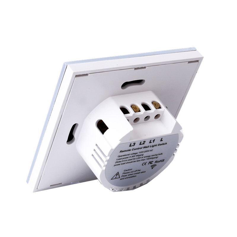 无线遥控触摸开关家用220v免布线随意贴夜光显示水灯具86智能面板