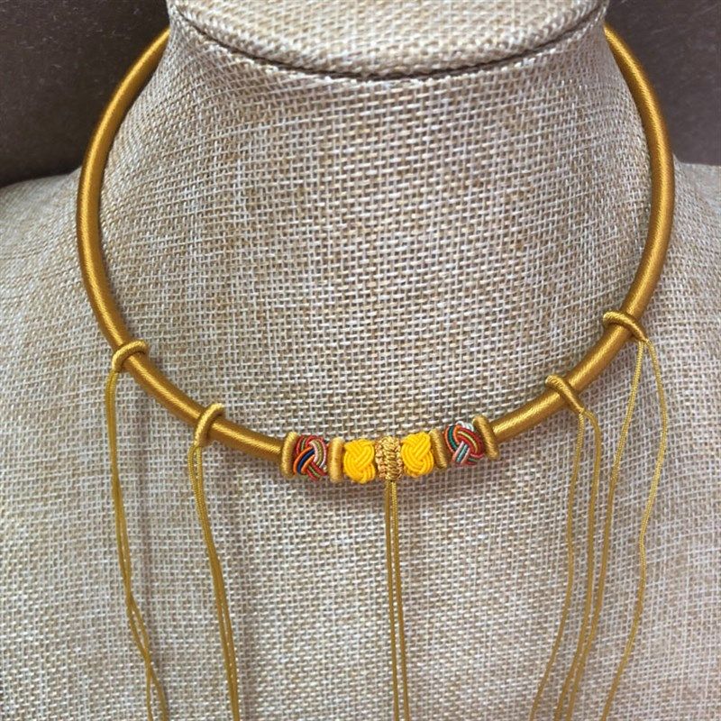 宝宝金锁编绳满月百日周岁金吊坠挂绳手工编织男女红绳婴儿项链绳