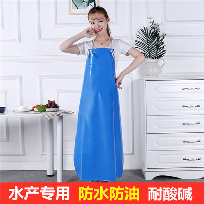 防水围裙水产专用加长加肥成人防油牛筋耐酸碱工业男女大码工作服