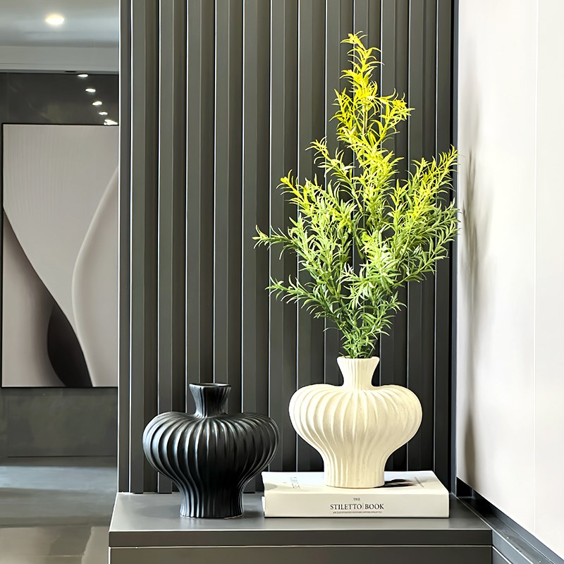 法式陶瓷复古花瓶摆件高级感客厅桌面插花装饰花器玄关电视柜摆设