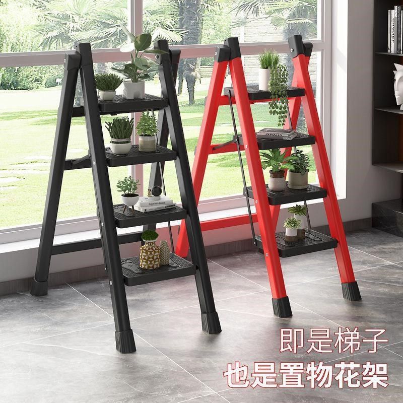 新疆包邮梯子家用折叠室内花架梯便携多功能叉梯移动人字梯加厚扶