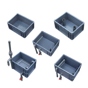 沼泽过滤鱼缸滴流瀑布过滤器周转箱过滤箱瀑布出水口打孔配件分层