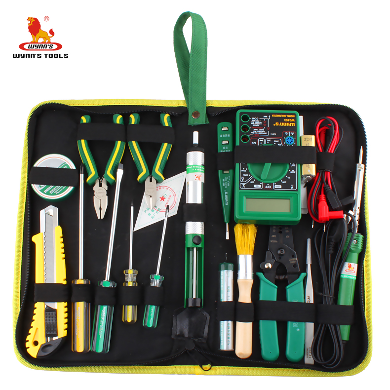 包邮 网络维修工具套装电烙铁 万用表 网线钳电脑家用组套工具包