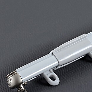 范美丽伸缩轨道静音加厚承重调节免量尺帘单直轨顶装侧装