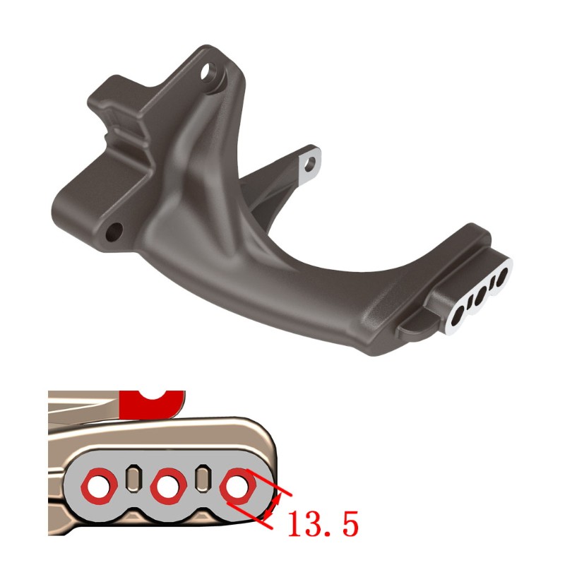 升仕ZT310-V-VX-V1前脚踏支架刹车脚踏板左右前脚踏铝支架配件