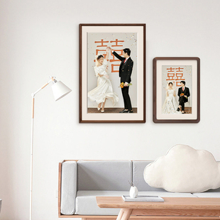 照片墙装饰免打孔相片客厅背景墙装饰实木相框挂墙相册照片墙