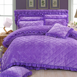 冬季 加厚保暖法兰绒莱绒被套单件珊瑚绒1.8m2.0米双人加绒被罩