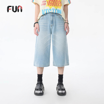 Fun休闲短裤男女款运动裤七分裤