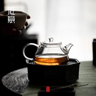 玻璃小泡壶耐热玻璃壶可加热煮茶壶防爆壶家用加厚花茶壶 班意